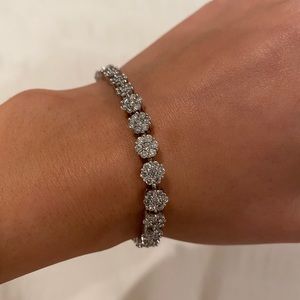White gold diamond bracelet real diamonds